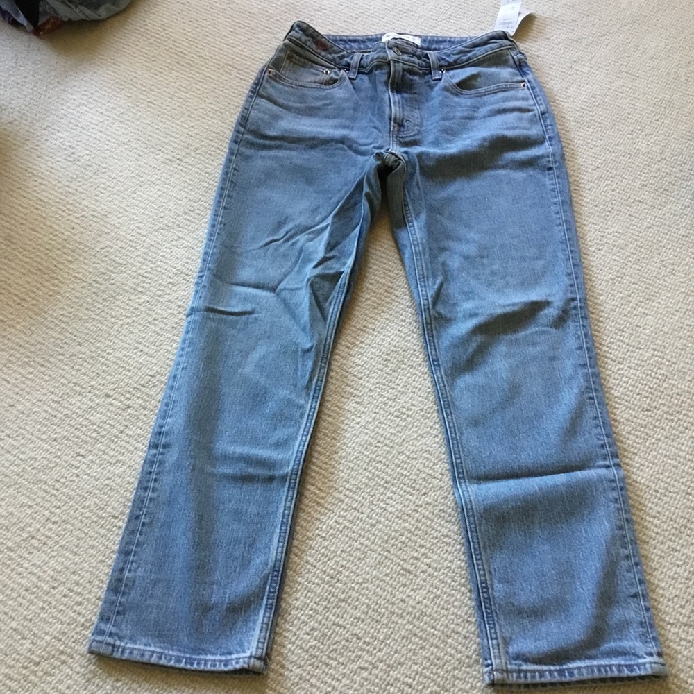 Abercrombie & Fitch Light Blue Straight-Leg Jeans